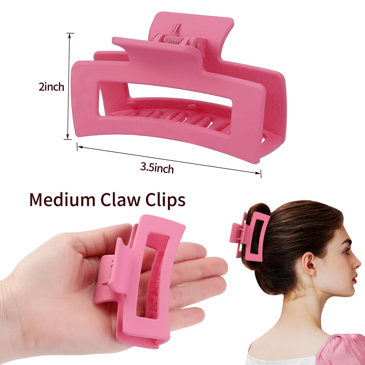 Sisiaipu hair claw clip in black holding hair up