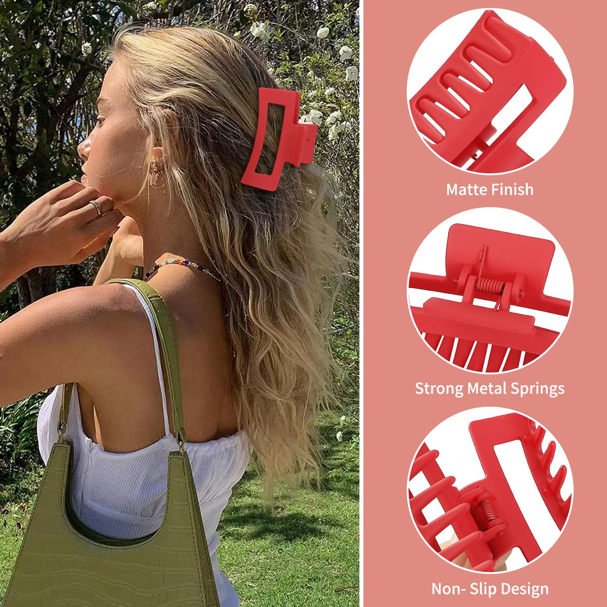 Sisiaipu hair claw clips in a stylish arrangement on a countertop