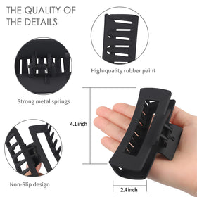 Sisiaipu hair claw clips in use holding thick hair