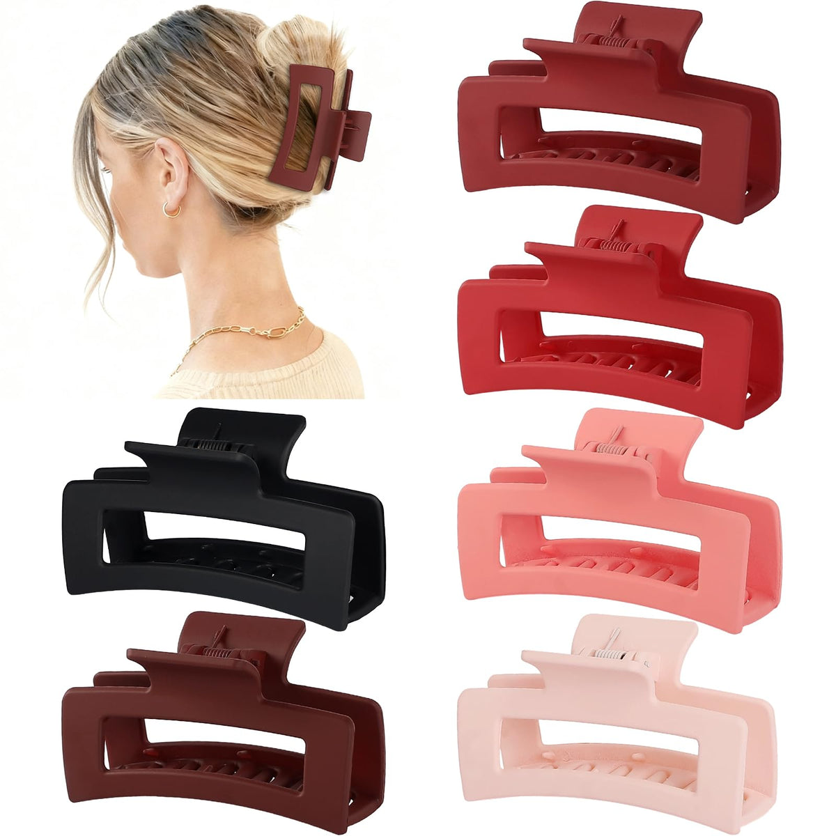 Sisiaipu hair claw clips packaging showcasing vibrant colours