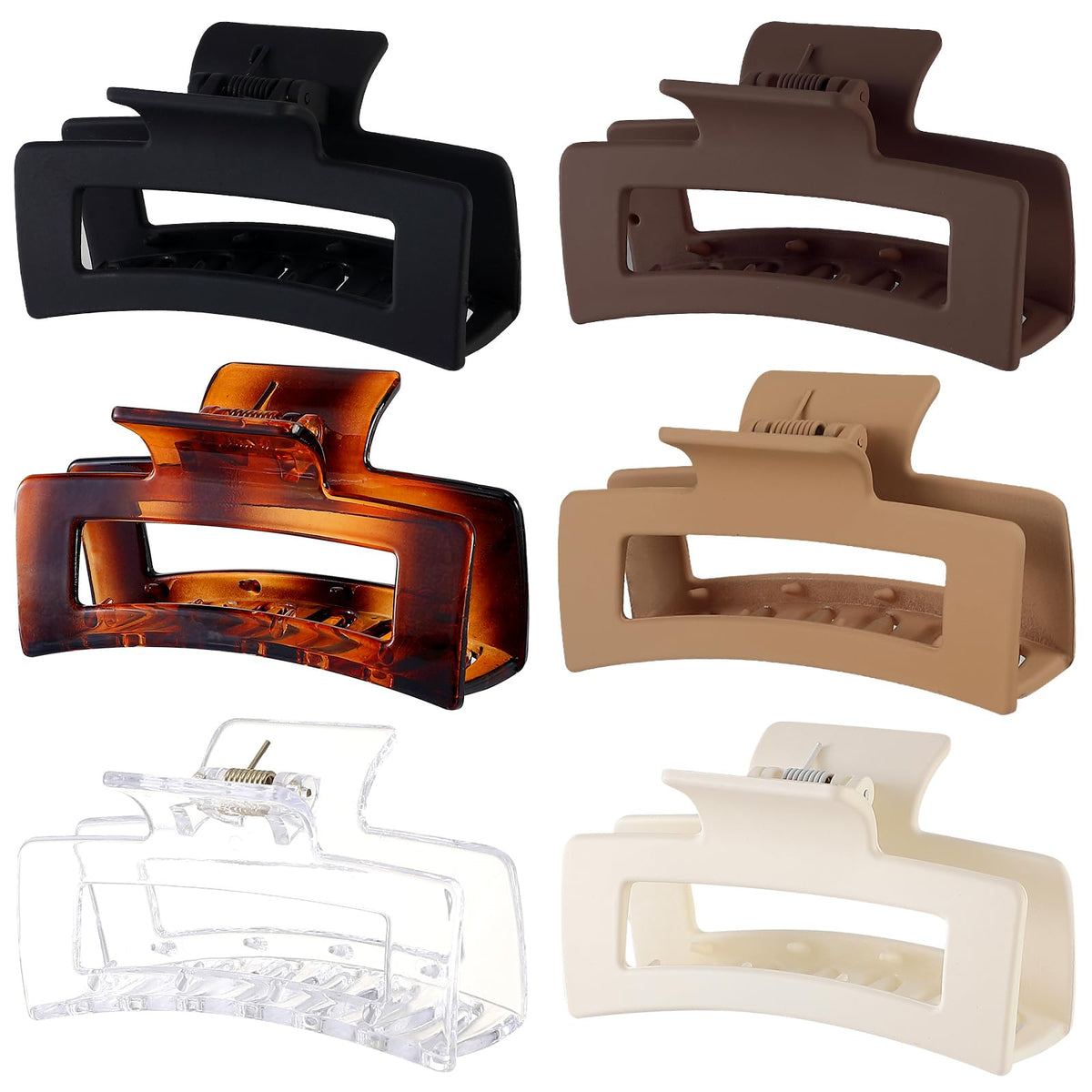 Sisiaipu Hair Clip 6 Pack in various colours including Black and Amber
