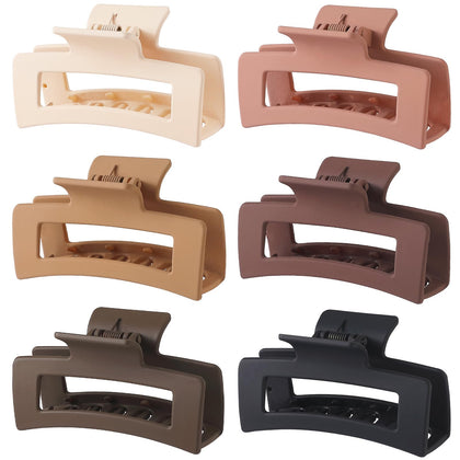 Sisiaipu Hair Clip 6 pack in various colours including Cream and Camel