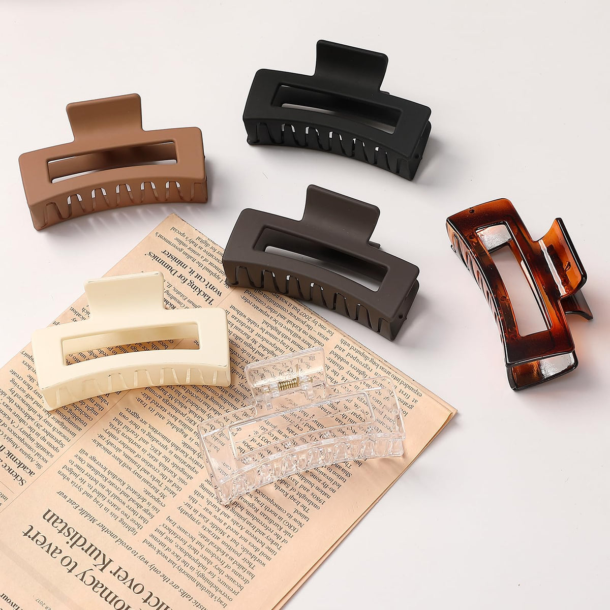 Sisiaipu Hair Clips in a pack showcasing all six colours