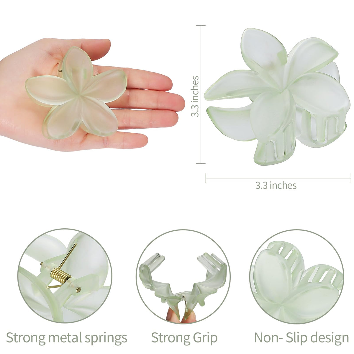 Sisiaipu Hawaiian flower claw clip in Green