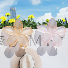 Sisiaipu Hawaiian flower claw clip in Orange