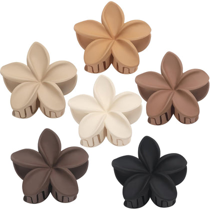 Sisiaipu Hawaiian Plumeria Flower Claw Hair Clip in White