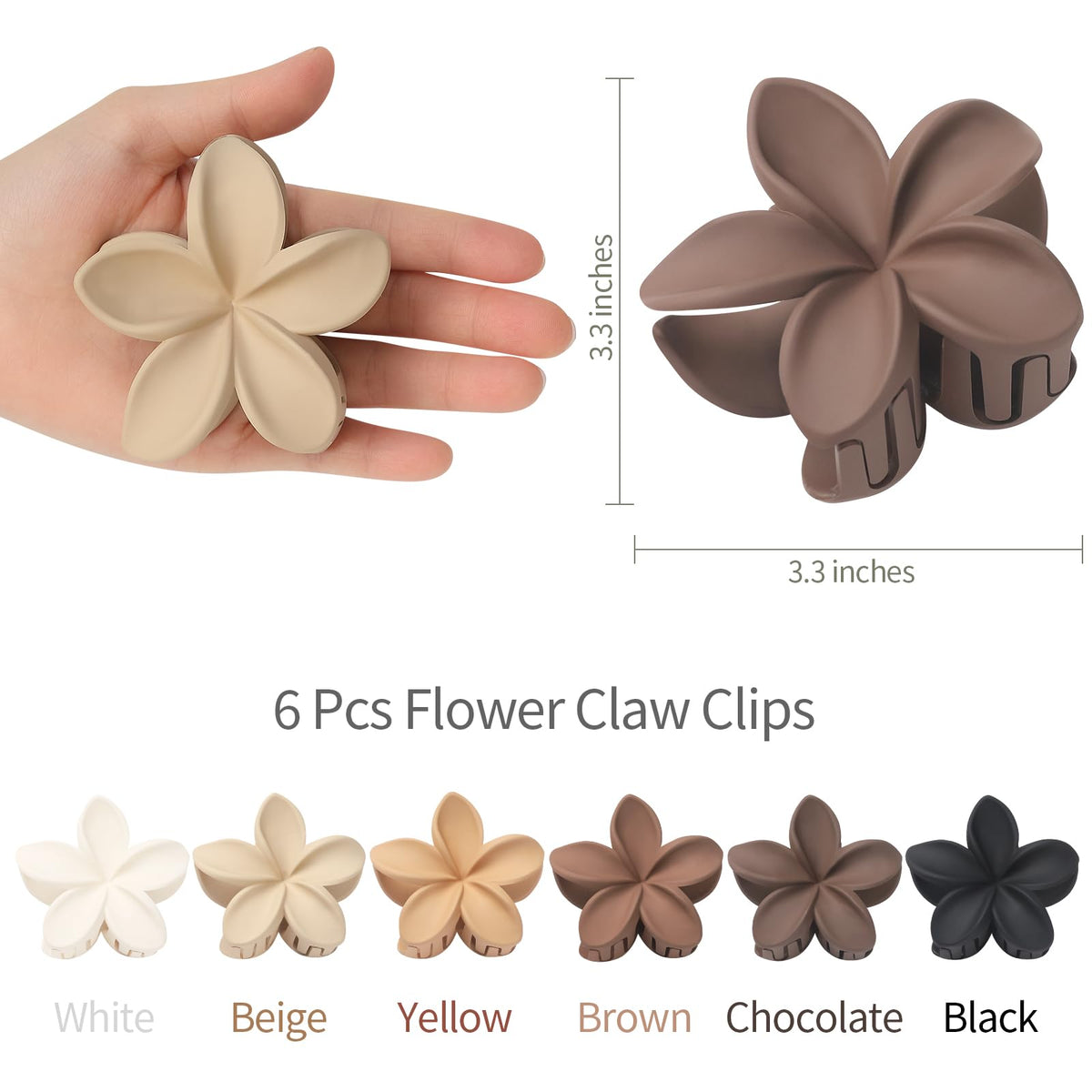 Sisiaipu Hawaiian Plumeria Flower Claw Hair Clip in Yellow