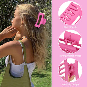 Sisiaipu medium hair claw clips in use while styling hair