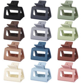 Sisiaipu Medium Hair Claw Clips showing Matte Black and Dark Brown