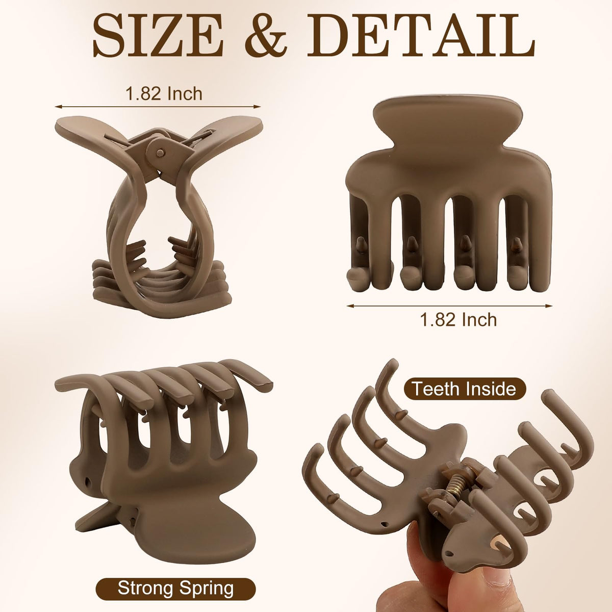 Sisiaipu small claw clip in Beige