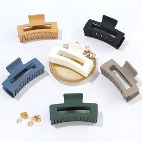 Sisiaipu Square Hair Clip in Black colour, 3.5 inch size