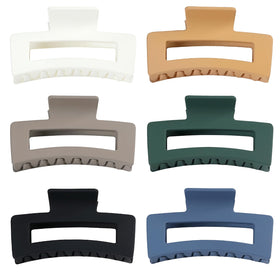 Sisiaipu Square Hair Clip in Yellow colour, 3.5 inch size