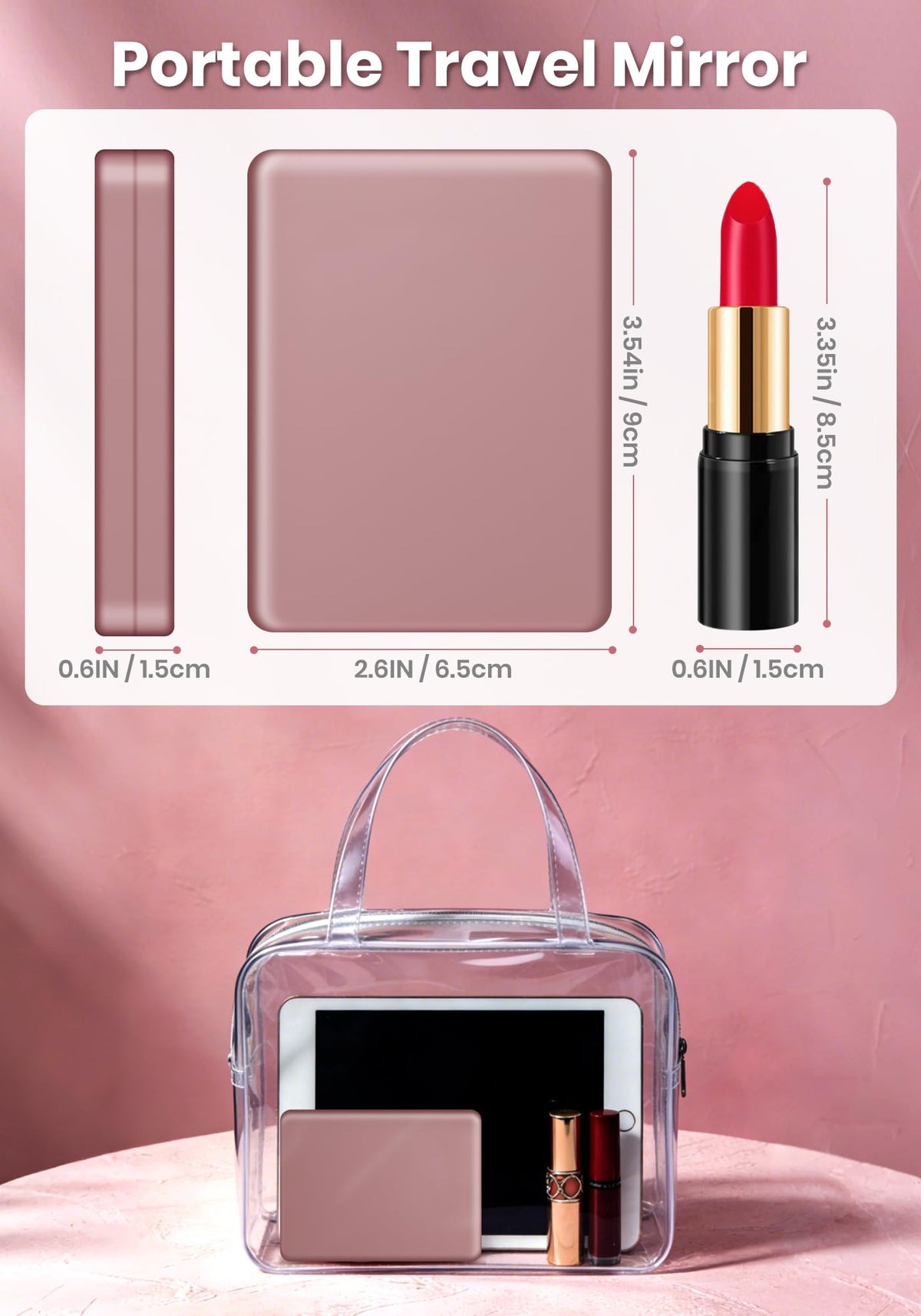 SisKokoro Compact Mirror showcasing 1X and 30X sides