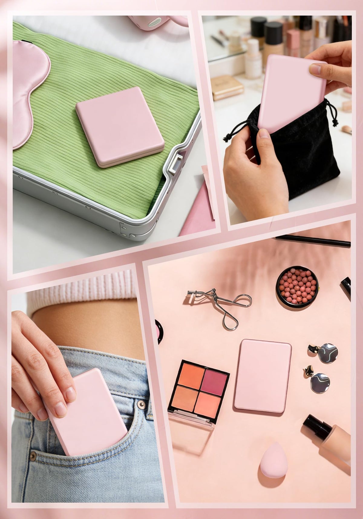 SisKokoro Compact Mirror side view with 1X and 30X mirrors