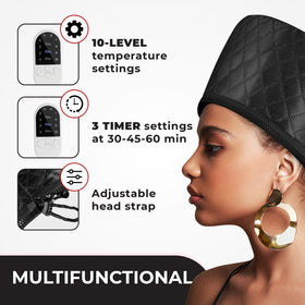 SISWOW Hair Steamer cap in use on a model