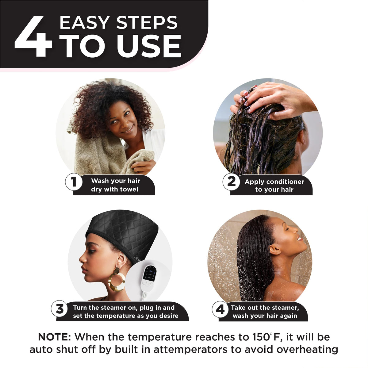 SISWOW Hair Steamer cap side view