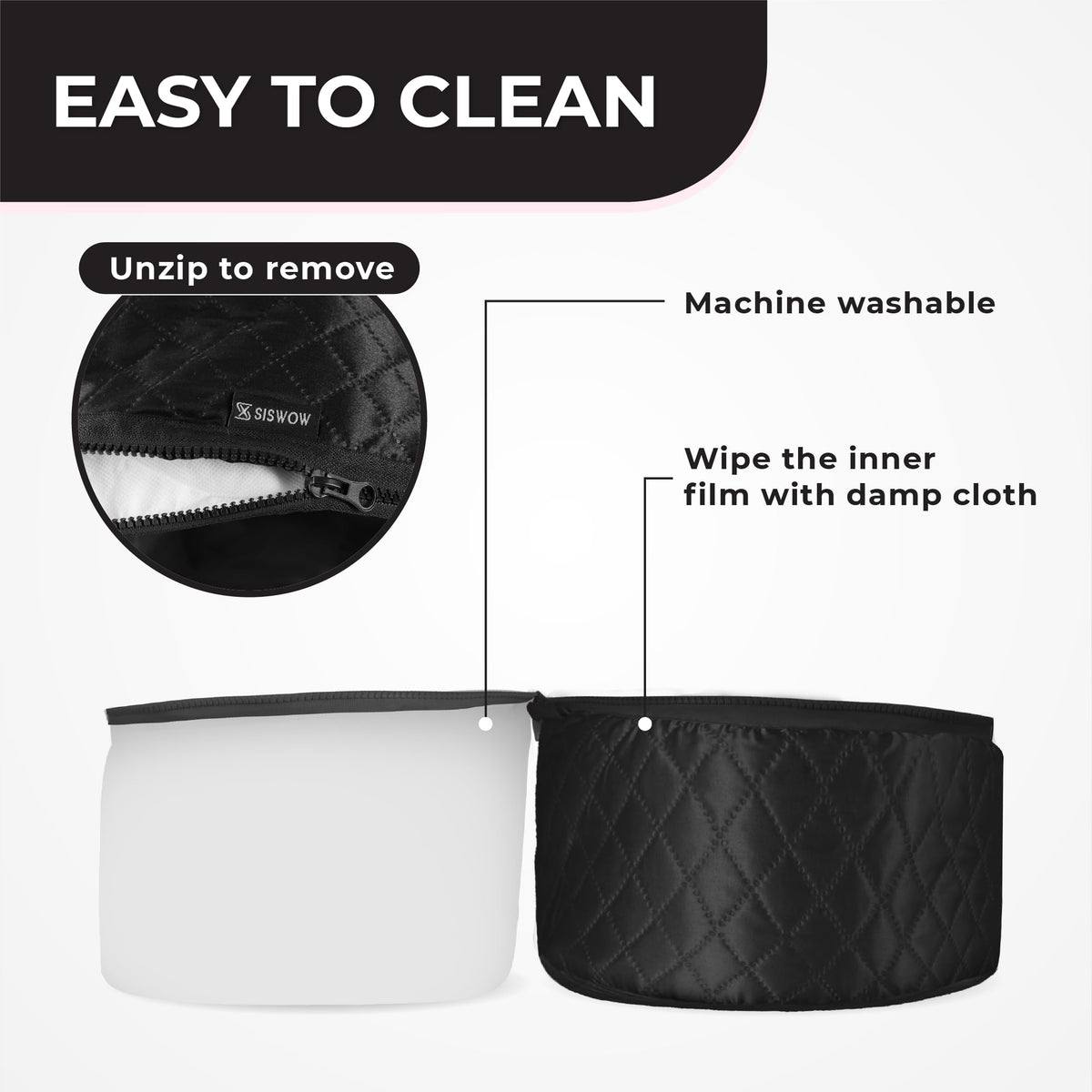 SISWOW Hair Steamer cap with power cord