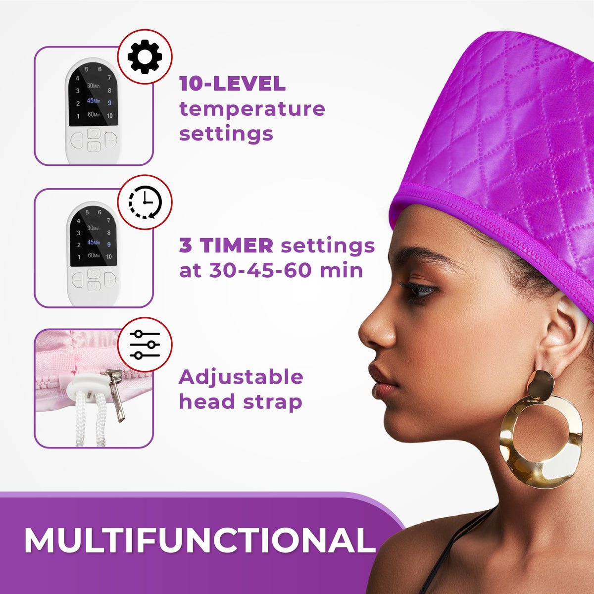 SISWOW Hair Steamer in use on natural hair