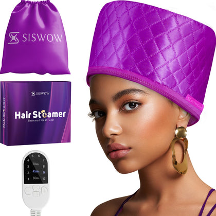 SISWOW Hair Steamer purple model front view