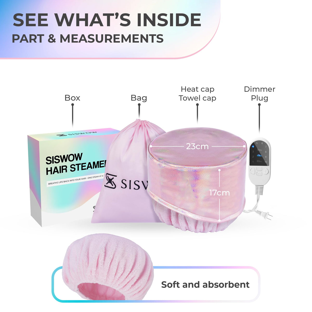 SISWOW Heat Cap showing waterproof inner lining