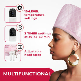 SISWOW Thermal Steamer Cap with timer settings displayed