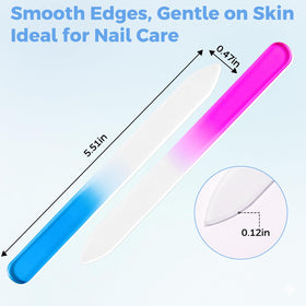 SIUSIO crystal glass nail file showing double sided use