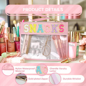 Siwara Clear Cosmetic Bag showing waterproof material