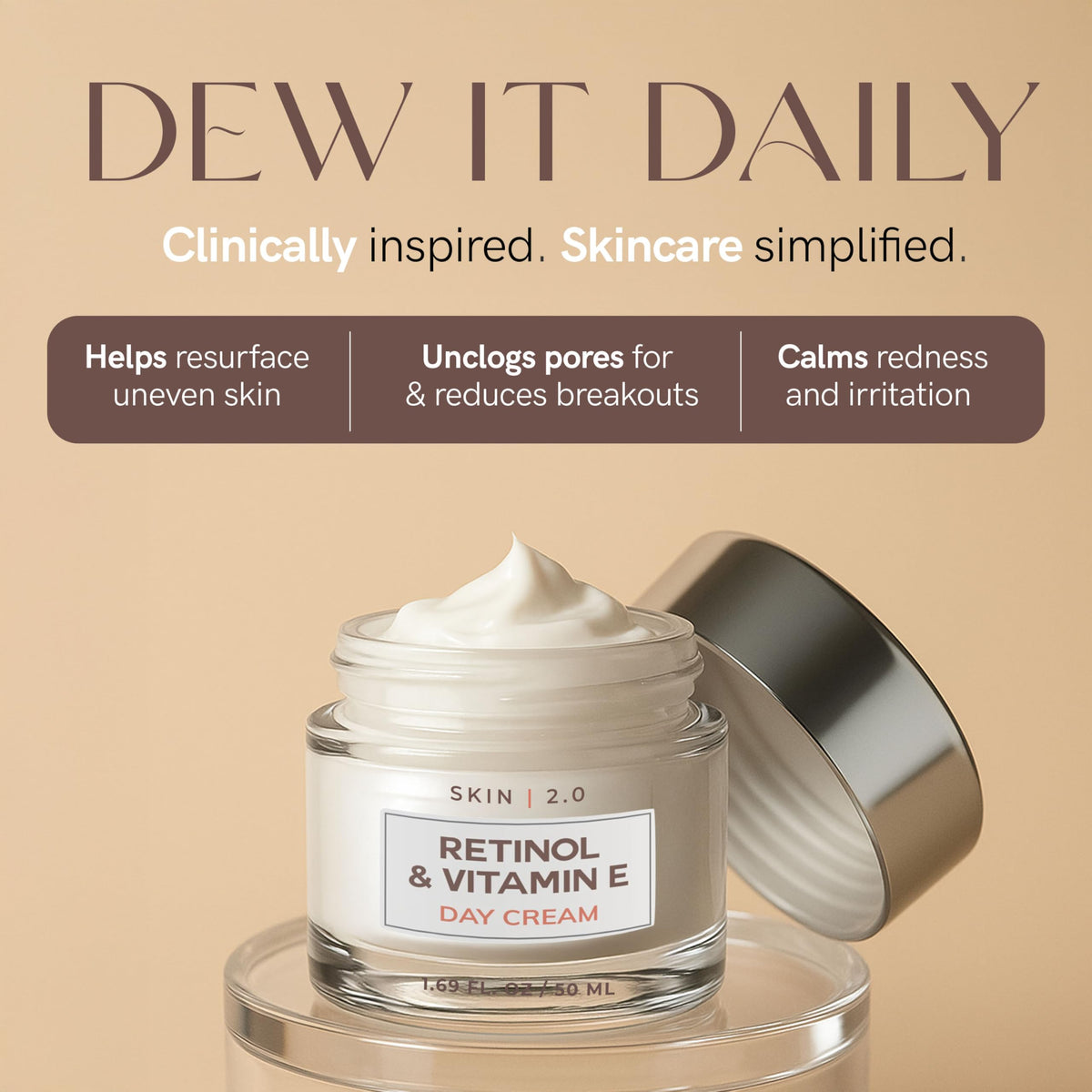 Skin 2.0 moisturiser application on skin