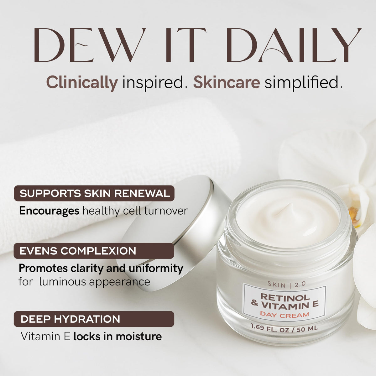 Skin 2.0 moisturiser texture close-up