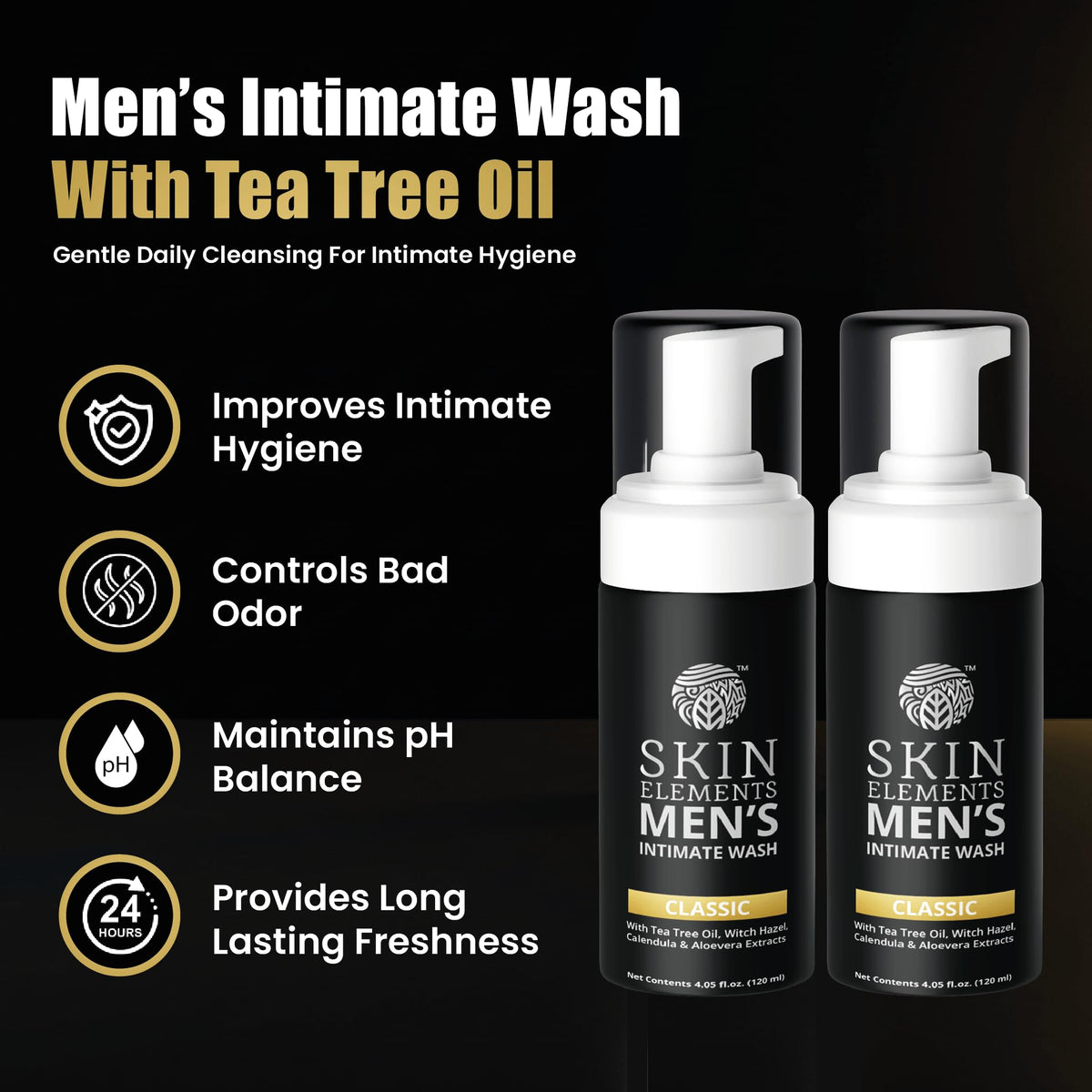 Skin Elements Intimate Wash for Men 240 ml back view