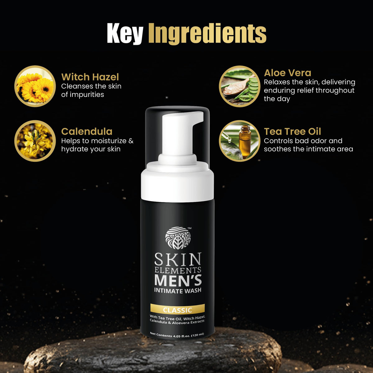 Skin Elements Intimate Wash for Men 240 ml side view