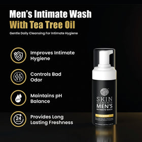 Skin Elements Men's Intimate Wash 4.05 Fl Oz back view with ingredients