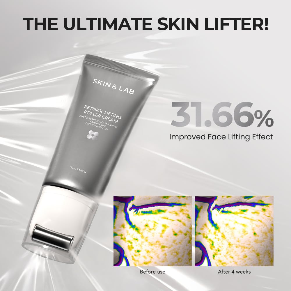 SKIN & LAB Retinol Lifting Roller Cream with ingredients list