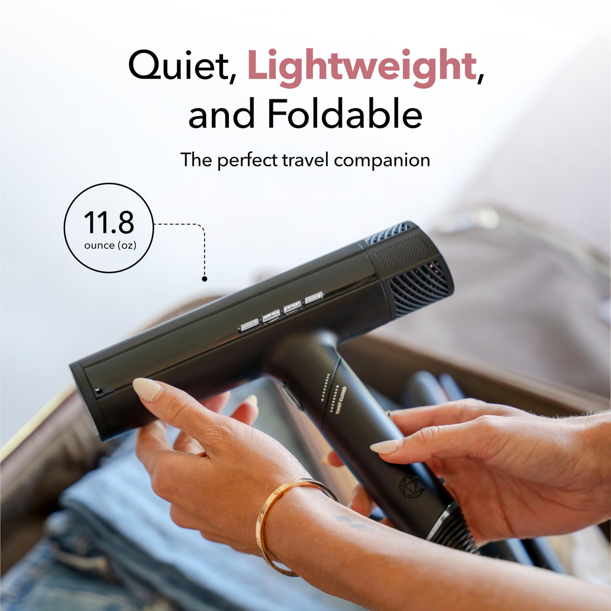 Skin Research Institute DryQ Smart Hair Dryer foldable design