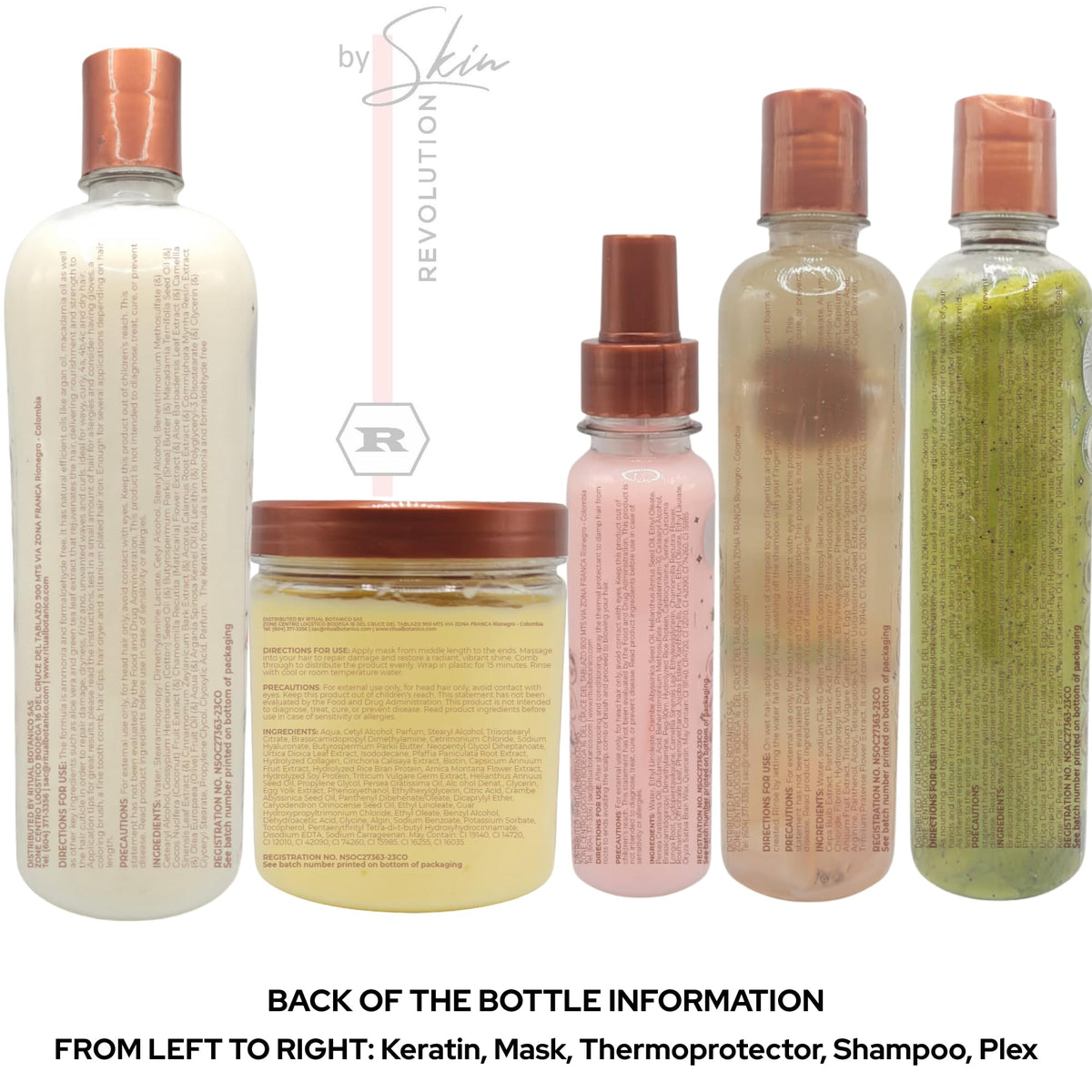 Skin Revolution Keratin kit packaging with ingredients list