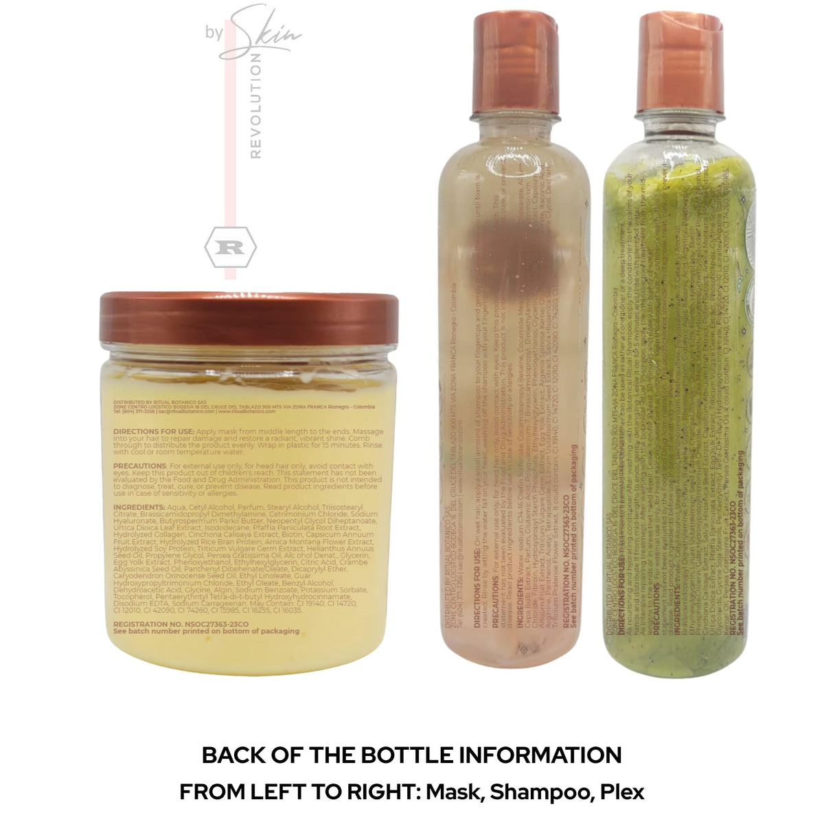 Skin Revolution Organic Keratin bottles side view