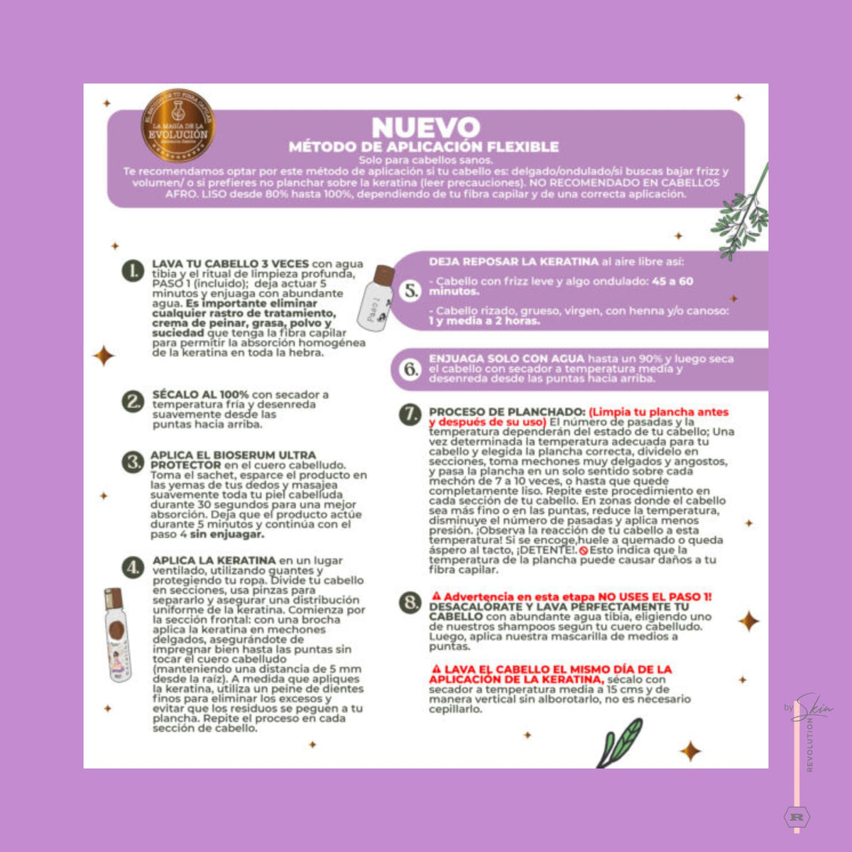 Skin Revolution Ritual Botánico Organic Keratin 1L ingredients list