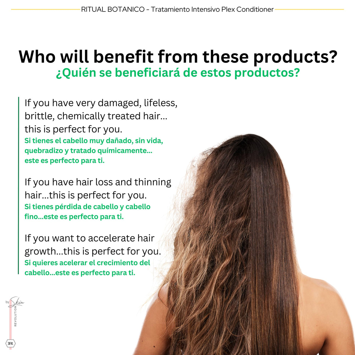 Skin Revolution Vegan Organic Keratin Conditioner in use