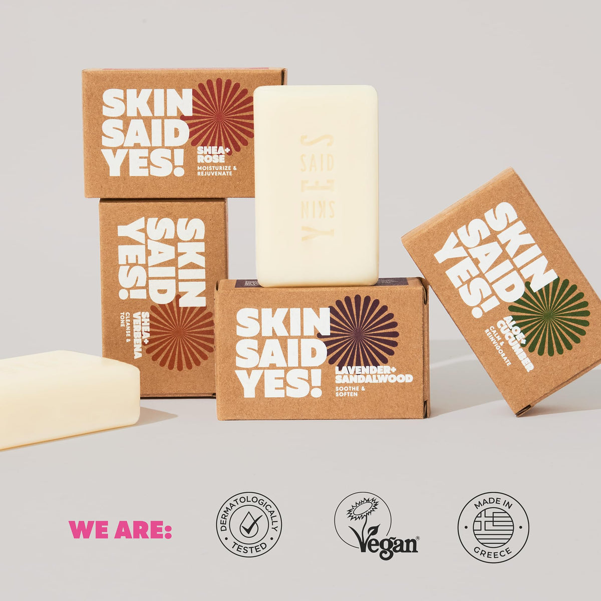 Skin Said Yes Organic Soap Bar in a bathroom setting