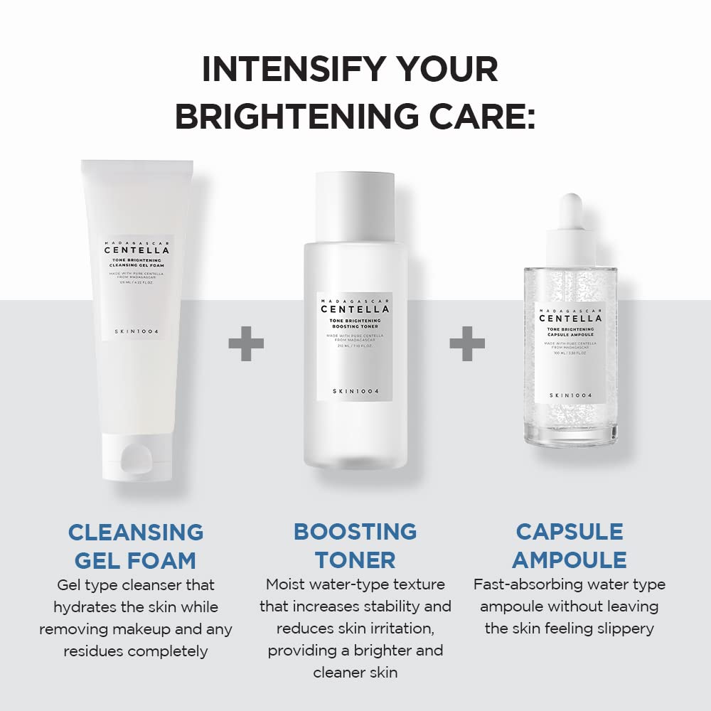 SKIN1004 Madagascar Centella Ampoule with skincare products