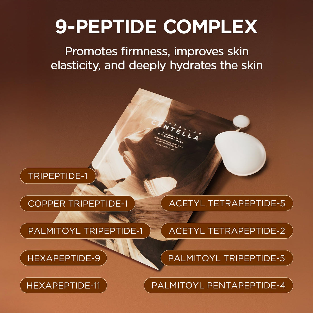 SKIN1004 Madagascar Centella mask application on a model