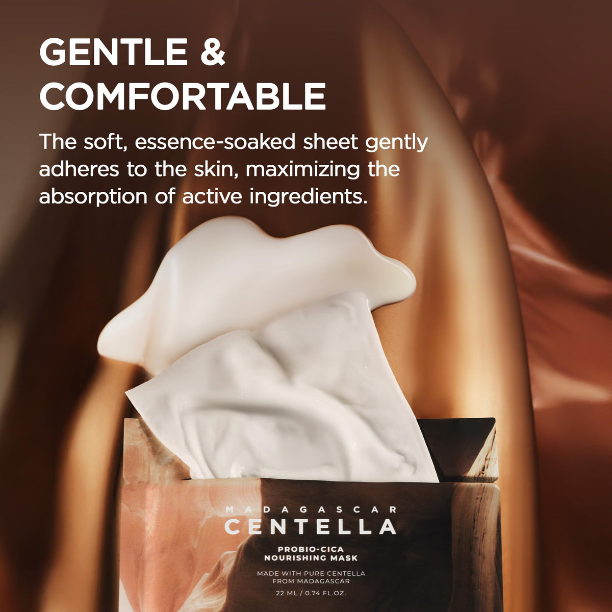 SKIN1004 Madagascar Centella mask in use with skincare products