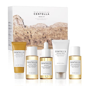 SKIN1004 Madagascar Centella Travel Kit front view with five mini skincare products