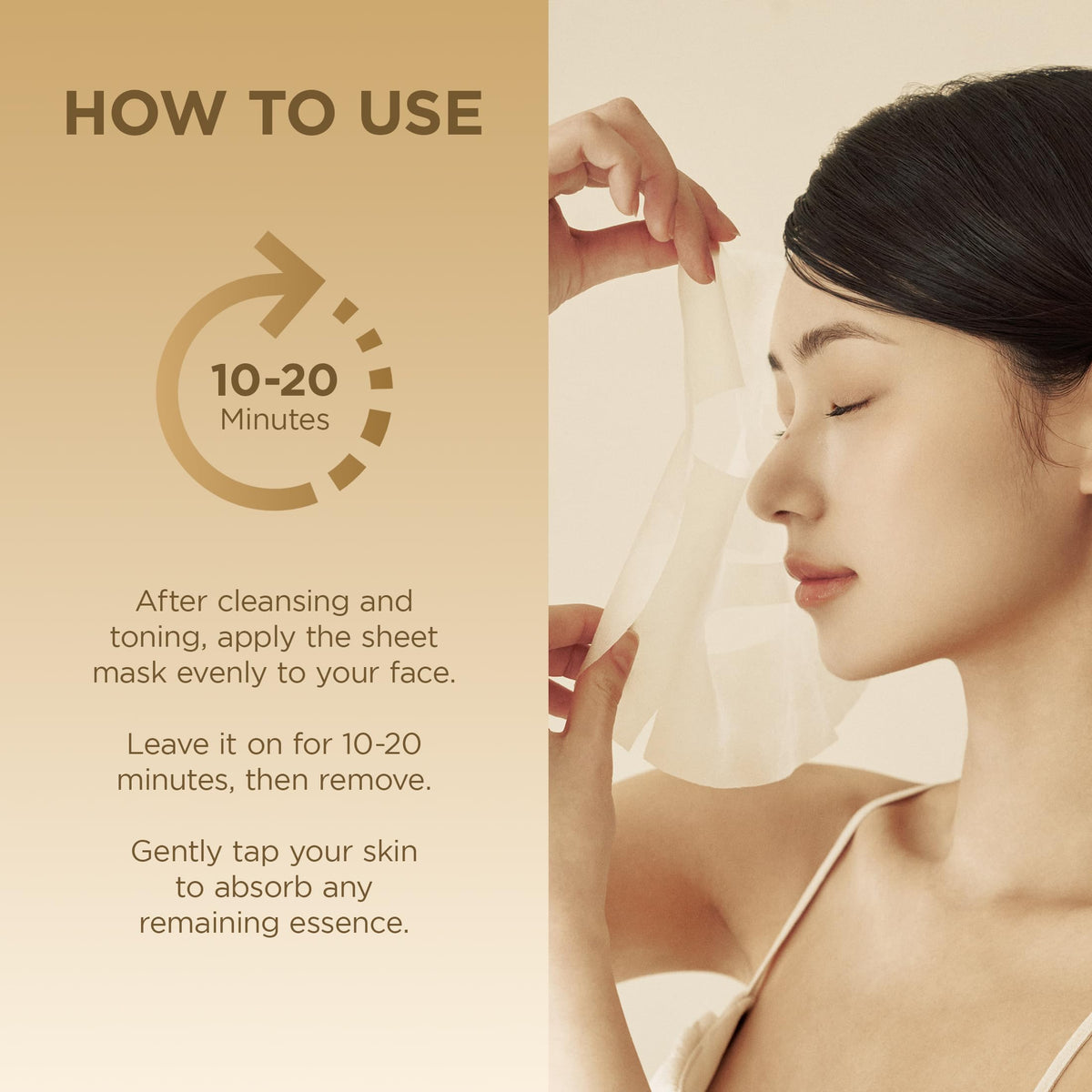 SKIN1004 Madagascar Centella Watergel Sheet Mask in use with relaxing background