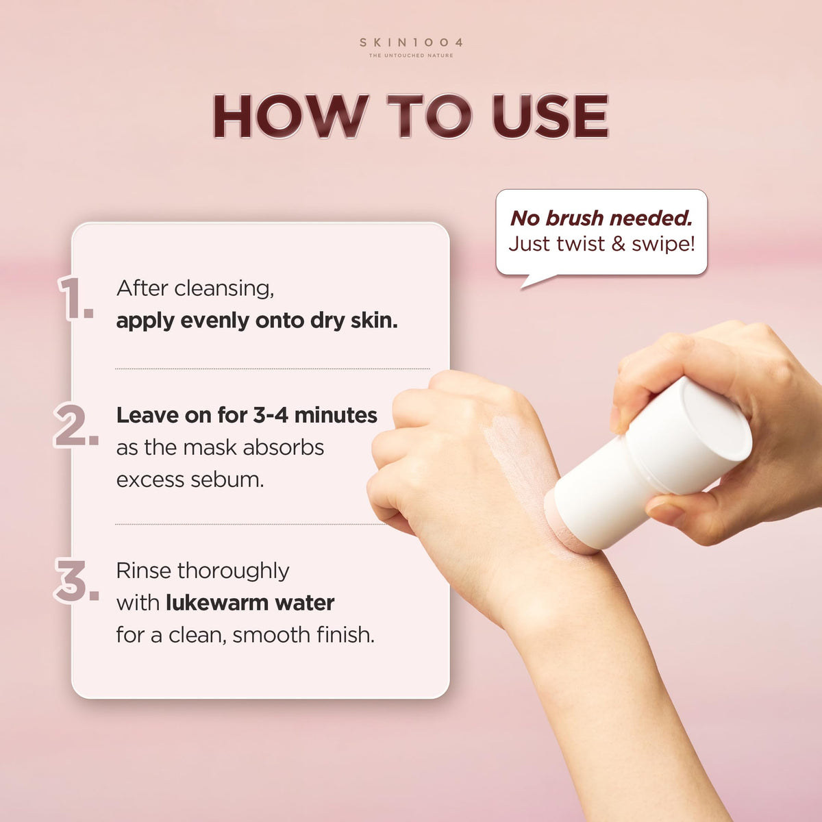 SKIN1004 Poremizing Quick Clay Stick Mask lifestyle use
