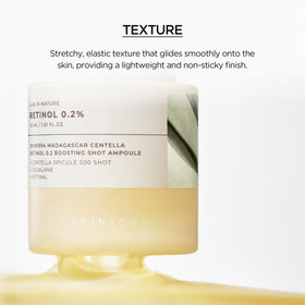 SKIN1004 Retinol 0.2% Shot Ampoule texture on skin