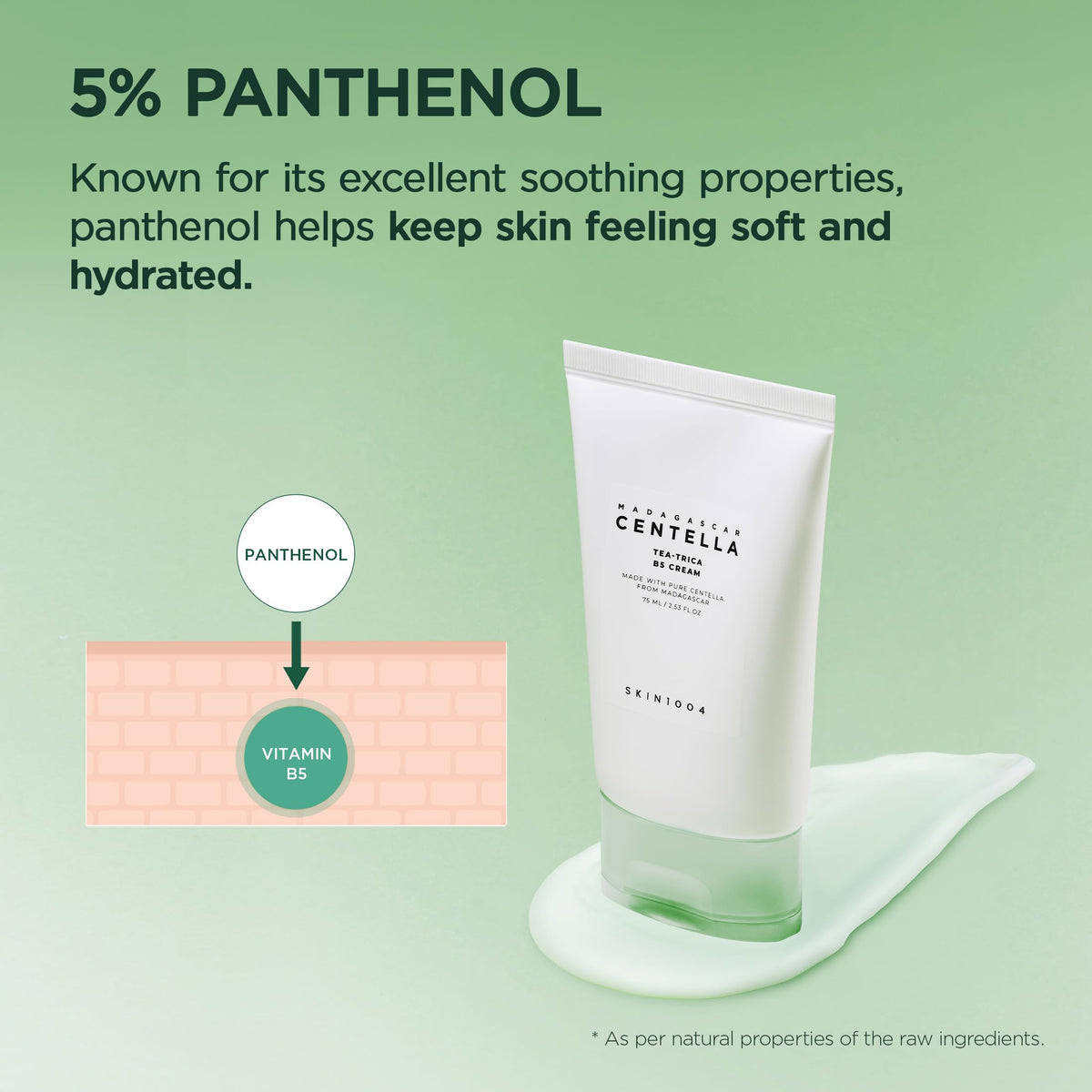 SKIN1004 Tea-Trica B5 Cream application on face