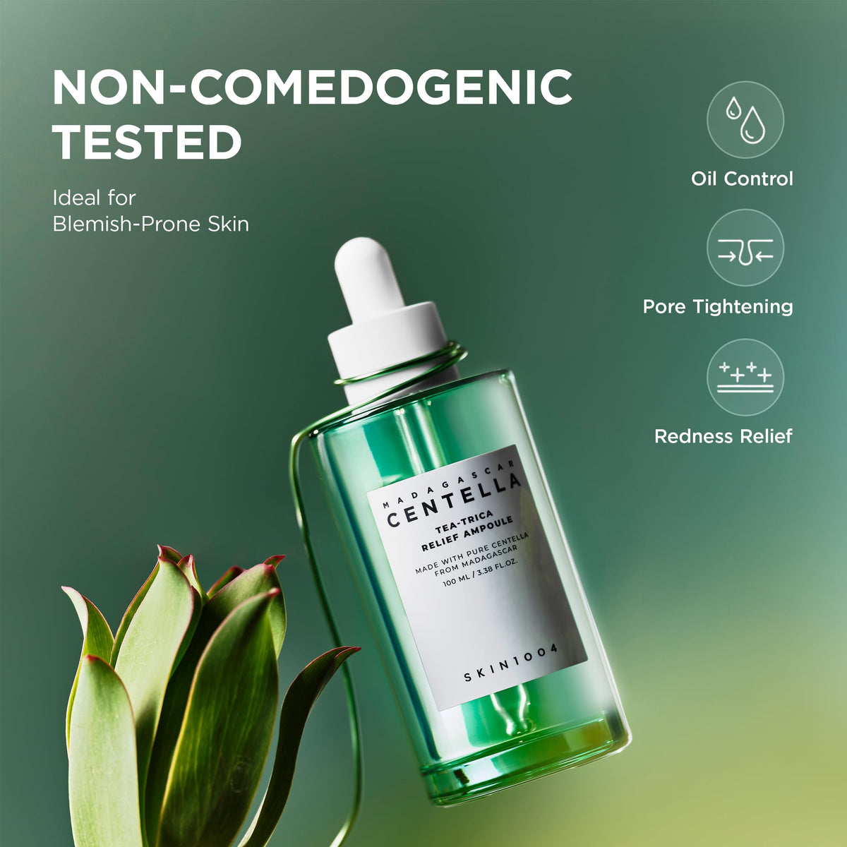 SKIN1004 Tea-Trica Relief Ampoule 100ml bottle close-up
