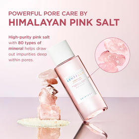 SKIN1004 toner bottle with Himalayan Pink Salt background