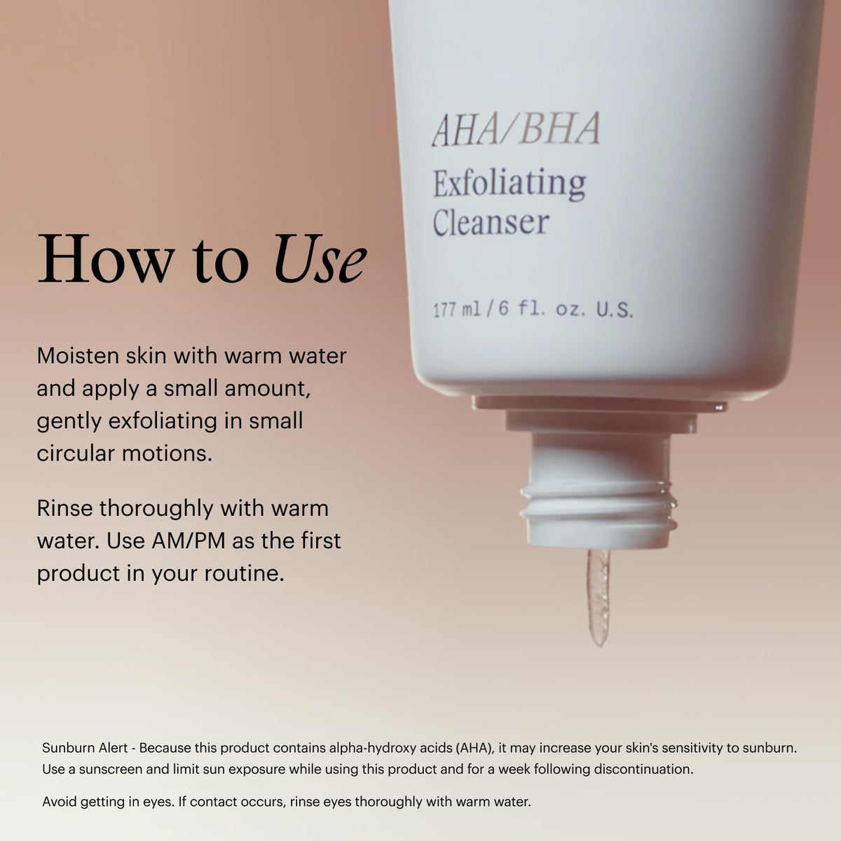 SkinMedica AHA/BHA Exfoliating Face Wash with warm water for application
